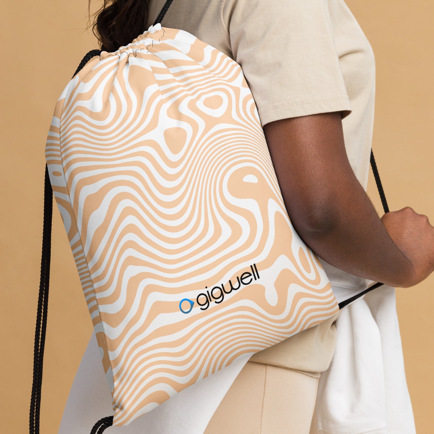 Bass Waves drawstring bag